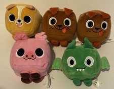 5 X Pet Simulator Plush X Soft Toy Bundle - Cooper, Biscuit, Luna & 2 X Roxie