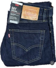 Levis® 501 Mens Denim Jeans Original Fit bottoms Straight Leg Jeans Black,Blue