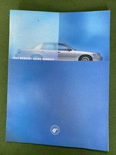 Sales Brochure 2001 Mercury Grand Marquis A4 English Language 