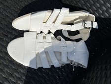 Bnwt  White Gladiator Strappy Sandals Size 8 EU 42