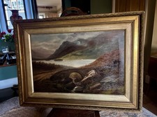 Large Antique Oil Painting
