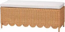 Light Honey Scalloped Rattan