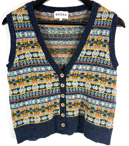 Brora womens vest navy - womens, uk