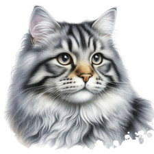 Silver Maine Coon Vinyl