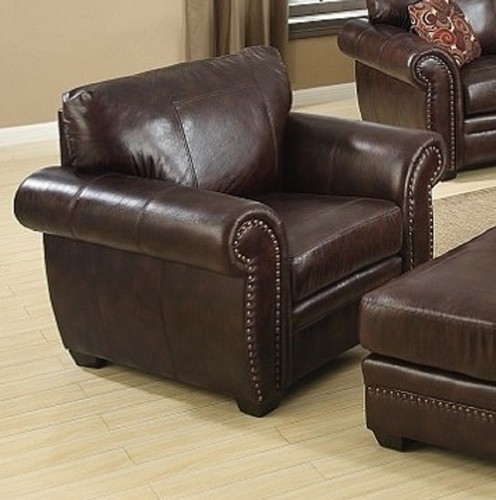 Brown leather seater 2 - /,