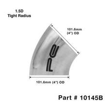 Stainless Steel Mandrel Exhaust Bends Tube Elbows 45 90 Degree 38mm - 101mm OD