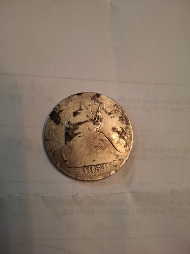 1854 seated liberty - seated, half