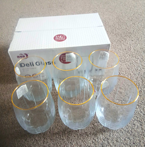 Set clear glass tumblers - 6,