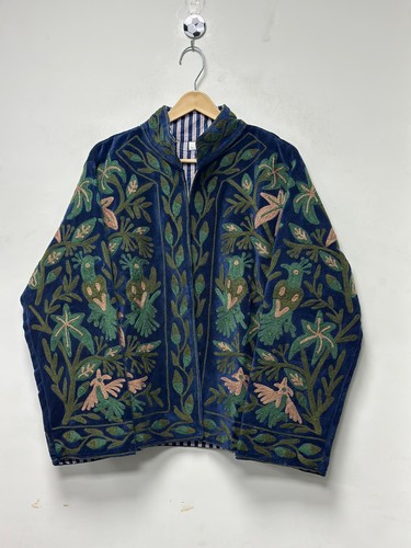 Blue velvet suzani - blue,