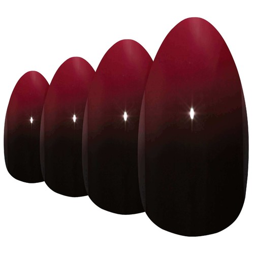 Red black ombre almond - black, press