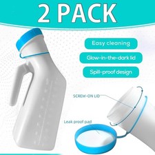 2X Mens Portable Urine Bottles