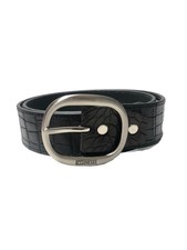 Mens Diesel Black Leather Belt
