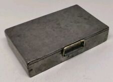 Vtg c1900 Harrods Ltd London 12.5cm Pewter Canteen Travel Hunting Sandwich Box