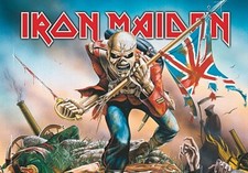 Iron Maiden Trooper  large fabric poster / flag   1100mm x 750mm