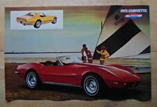 CHEVROLET CORVETTE STINGRAY orig 1973 USA Mkt Large Format Brochure Poster