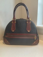 Vintage Mulberry orange red + brandy Scotchgrain shoulder grab crossbody bag