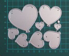 8 Piece Heart Balloons Metal