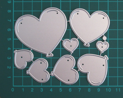 Piece heart balloons metal - 8,