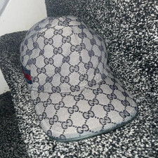 Gucci Grey Logo Print Canvas