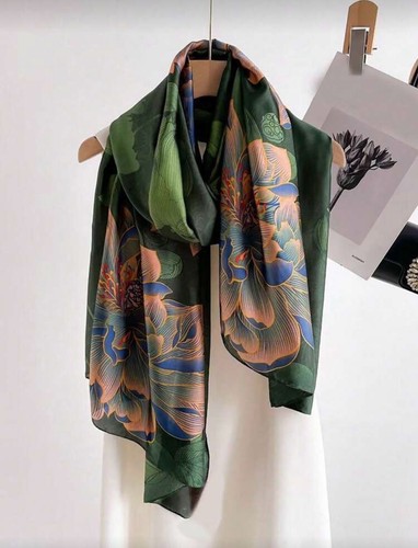 Large imitation silk scarf 180 - large,