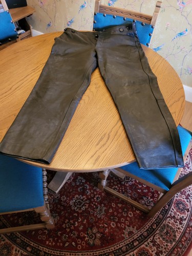 Boat black leather trousers - black,