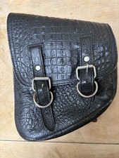 Motorcycle Black Leather Saddle bag Side Swing Arm Bag For Heavy Quality