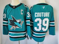 Men's NHL Hockey Jersey San Jose Sharks #39 Logan Couture #71 Macklin Celebrini