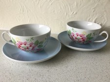 Cath Kidston 2 x Breakfast Cups and Saucers