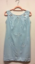1960s Baby Blue Cotton Mod