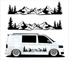 Tree Mountain Range vinyl stickers graphics decals camper van caravan transit