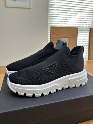 Prada black slip round toe - black, round-toe