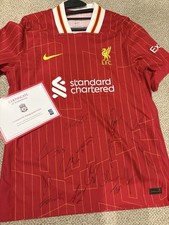 Official Liverpool Squad Signed Shirt 2024/25 With Club COA