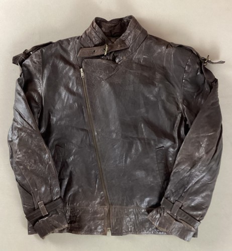 Vintage leather biker - leather, jacket