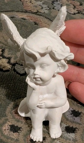 Small miniature ceramic cherub - miniature,