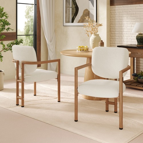 Set boucle dining chairs - 2,
