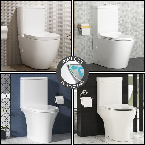 Close coupled rimless toilet - close,