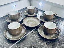 5 Vintage Denby Greystone Tea