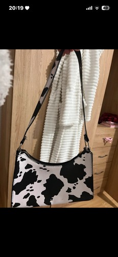 Small leather handbag cow - small,