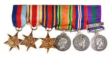 World War Two Campaign & QEII General Service GSM Cyprus Miniature Medal Group