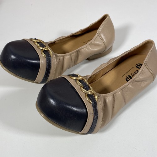 Ladies easy leather slip on - b,