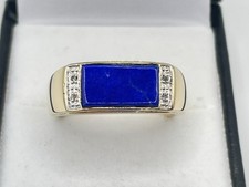 9ct gold hallmarked lapis - gold,