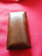 Antique Small Shallow Wooden Handmade Box Desk/Pens/Business Cards.