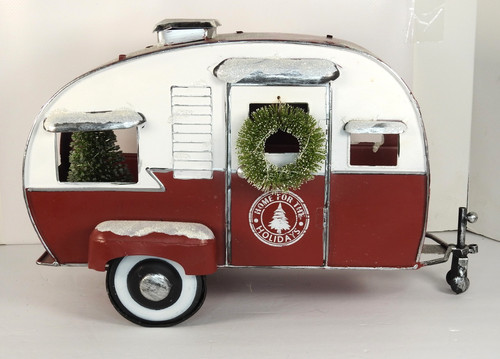 Large red white metal - red,