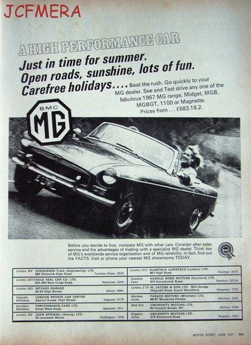 Vintage 1967 midget - 'midget, mk