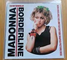 MADONNA BORDERLINE UK SHAPED PICTURE DISC PROMO DISPLAY FLAT 1986 MEGA RARE MINT