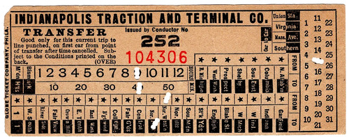 Railway streetcar ticket - railway/streetcar,