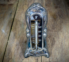 Quality Easel Back Room Thermometer, Sterling Silver - Birmingham 1906