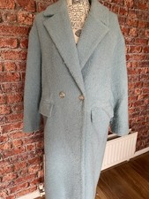 Ladies Zara Coat Knee Length Blue Eur Small Used