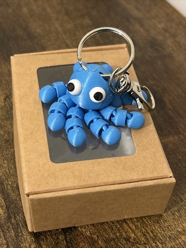 Octopus blue cute articulated - blue,