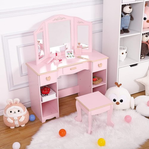 Girls vanity table chair - vanity,